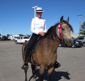 Laurie and Beethoven at the All Breed Gaited Show